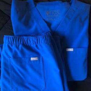 Figs Scrub Set - Royal Blue - Sz Medium